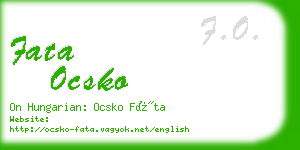 fata ocsko business card